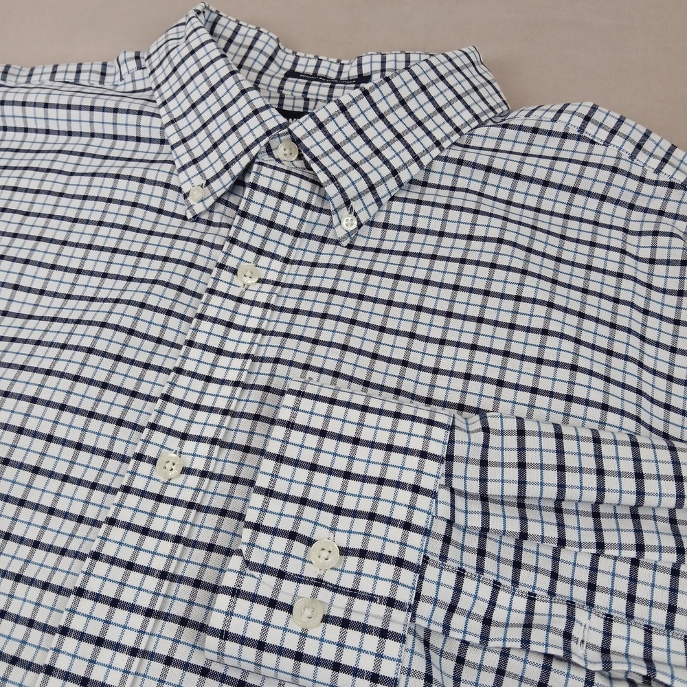 Lands End 18-35 Tall Mens Shirt Supima Oxford Non Iron 27x35 2XLT